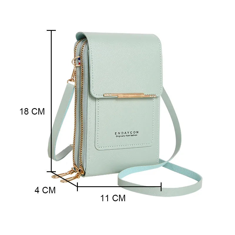 Bolsa Moda Feminina Porta Celular Crossbody Touch Screen