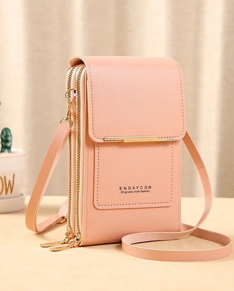 Bolsa Moda Feminina Porta Celular Crossbody Touch Screen