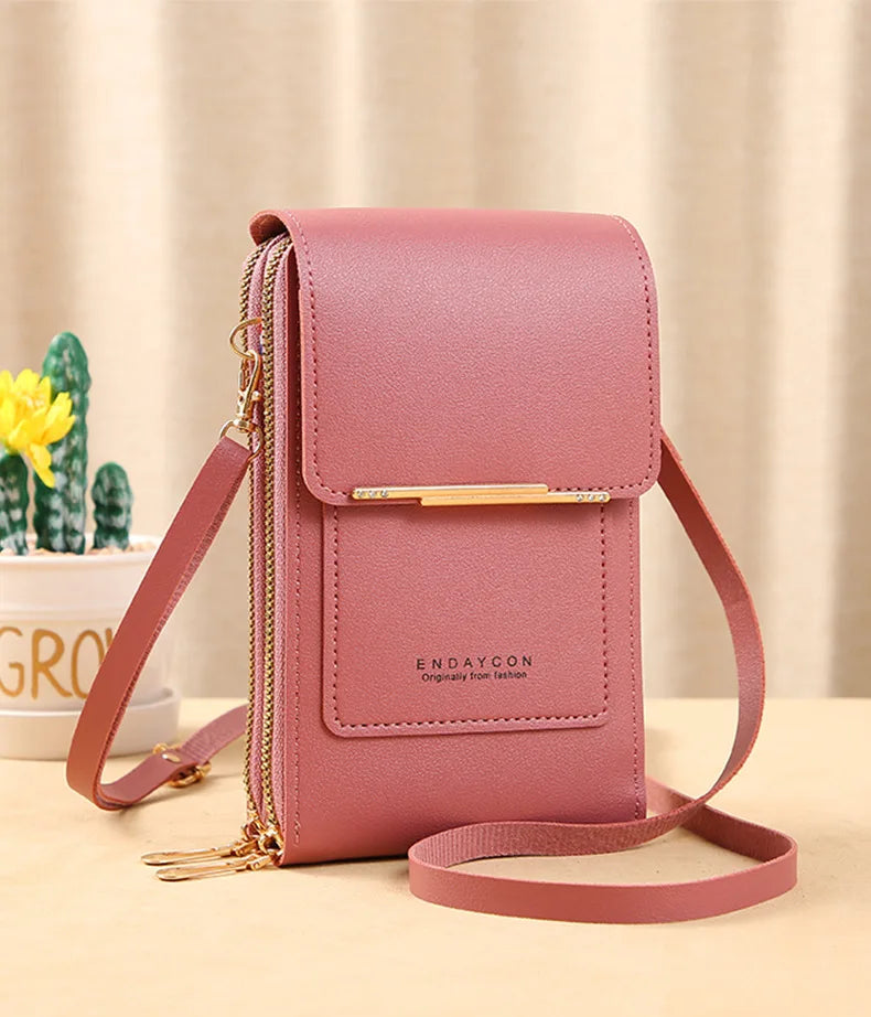 Bolsa Moda Feminina Porta Celular Crossbody Touch Screen