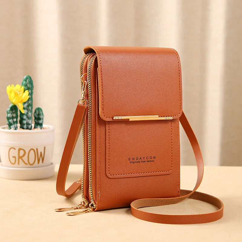 Bolsa Moda Feminina Porta Celular Crossbody Touch Screen